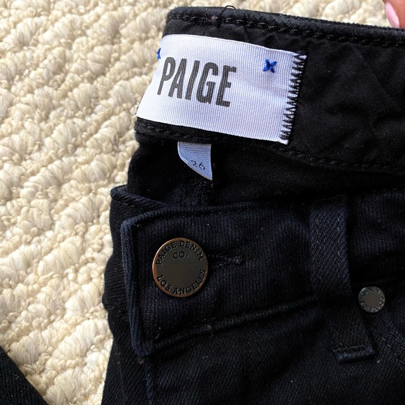 Paige Hoxton Straight Leg Black Denim Sz 26 NEVER WORN - Picture 7 of 10